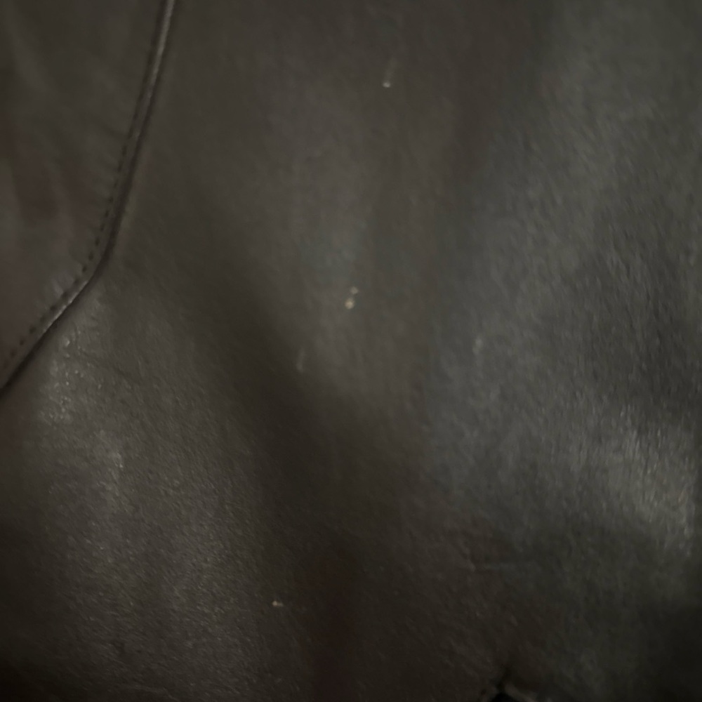 World Alliance Mens Black Leather Long Sleeve Full-Zip Bomber Jacket Size XLarge - Picture 6 of 16